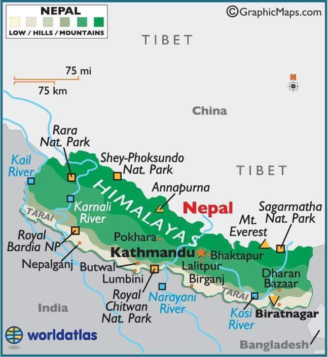 Map of Nepal