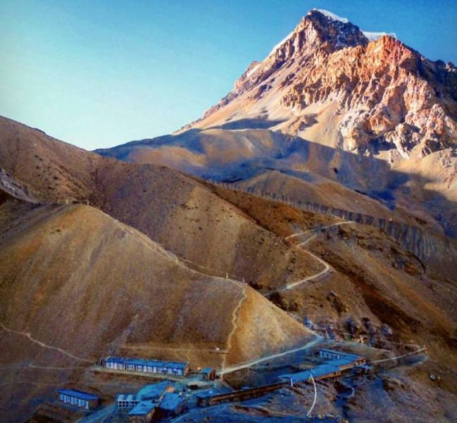 High Camp beneath Tharong La