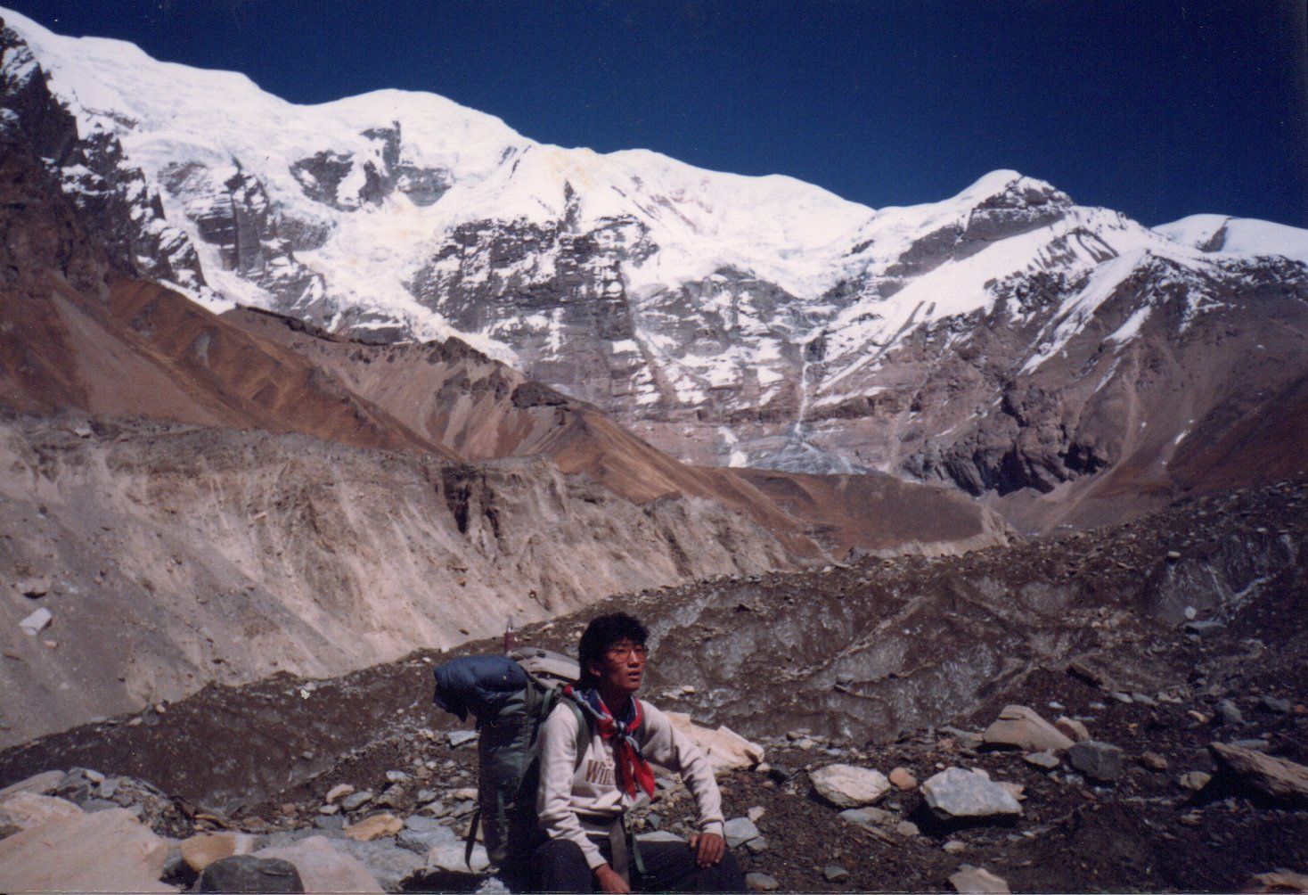 Chonbarden Glacier on approach to Dhaulagiri Base Camp