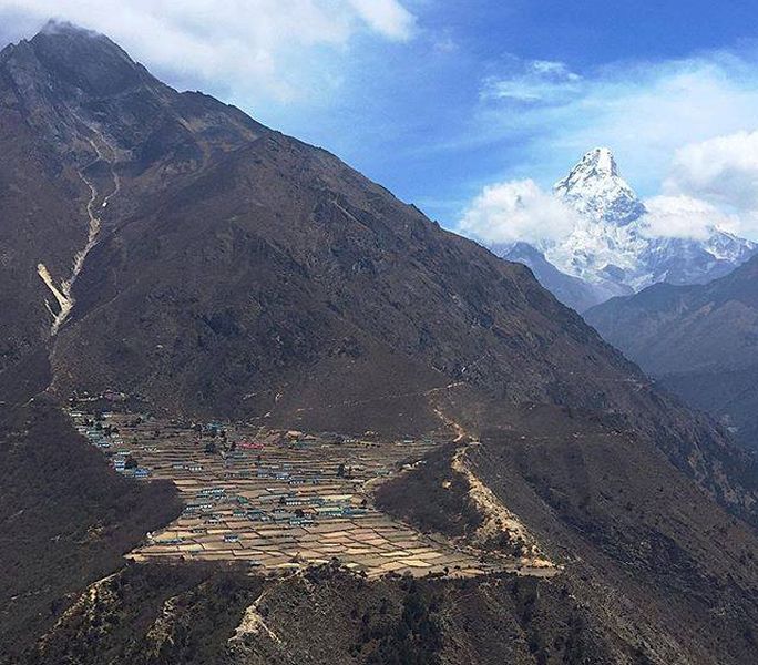 Mount Ama Dablam above Phortse Village