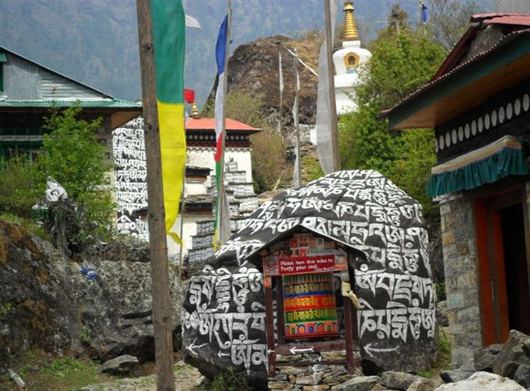 Prayer Wheel and Mani Stone