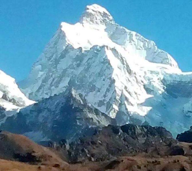 Mount Jannu ( Khumbakharna ) from Sinian La on route from Yalung to Ghunsa