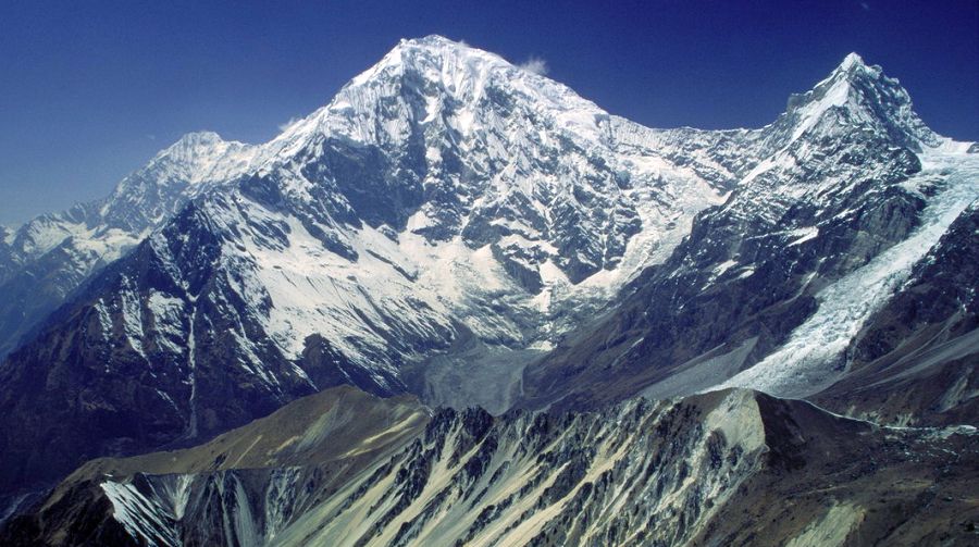 Mt.Langtang Lirung ( 7227m ) and Kimshung in the Langtang Valley