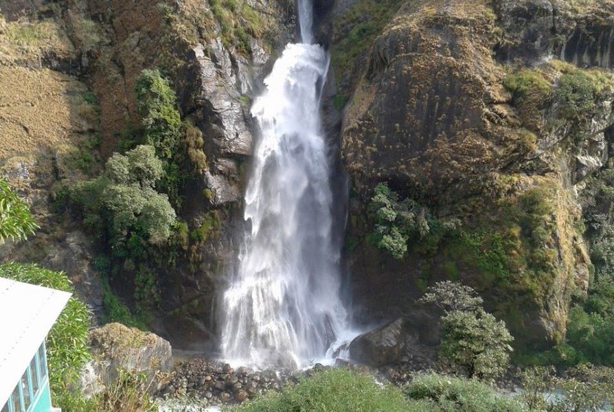 Waterfall in the Marsayangdi Valley