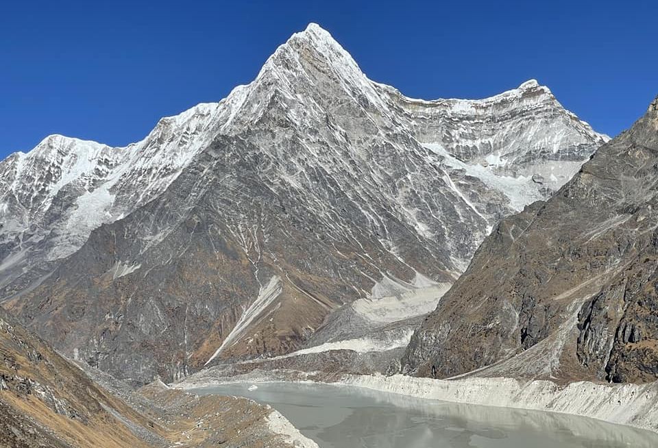 Tsho Rolpa glacier lake and Mt.Kang Nachugo