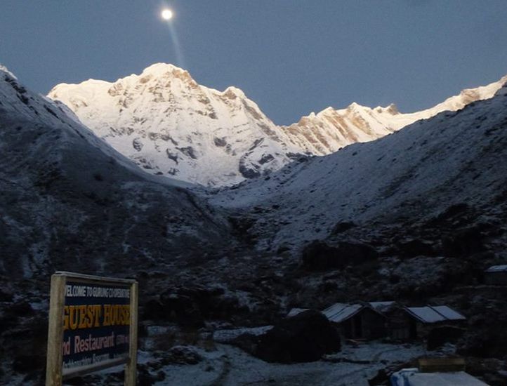 Annapurna South Peak on approach to the Sanctuary