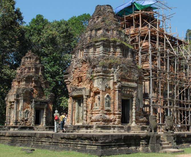 Preah Ko Temple in the Roluos Group at Siem Reap in northern Cambodia