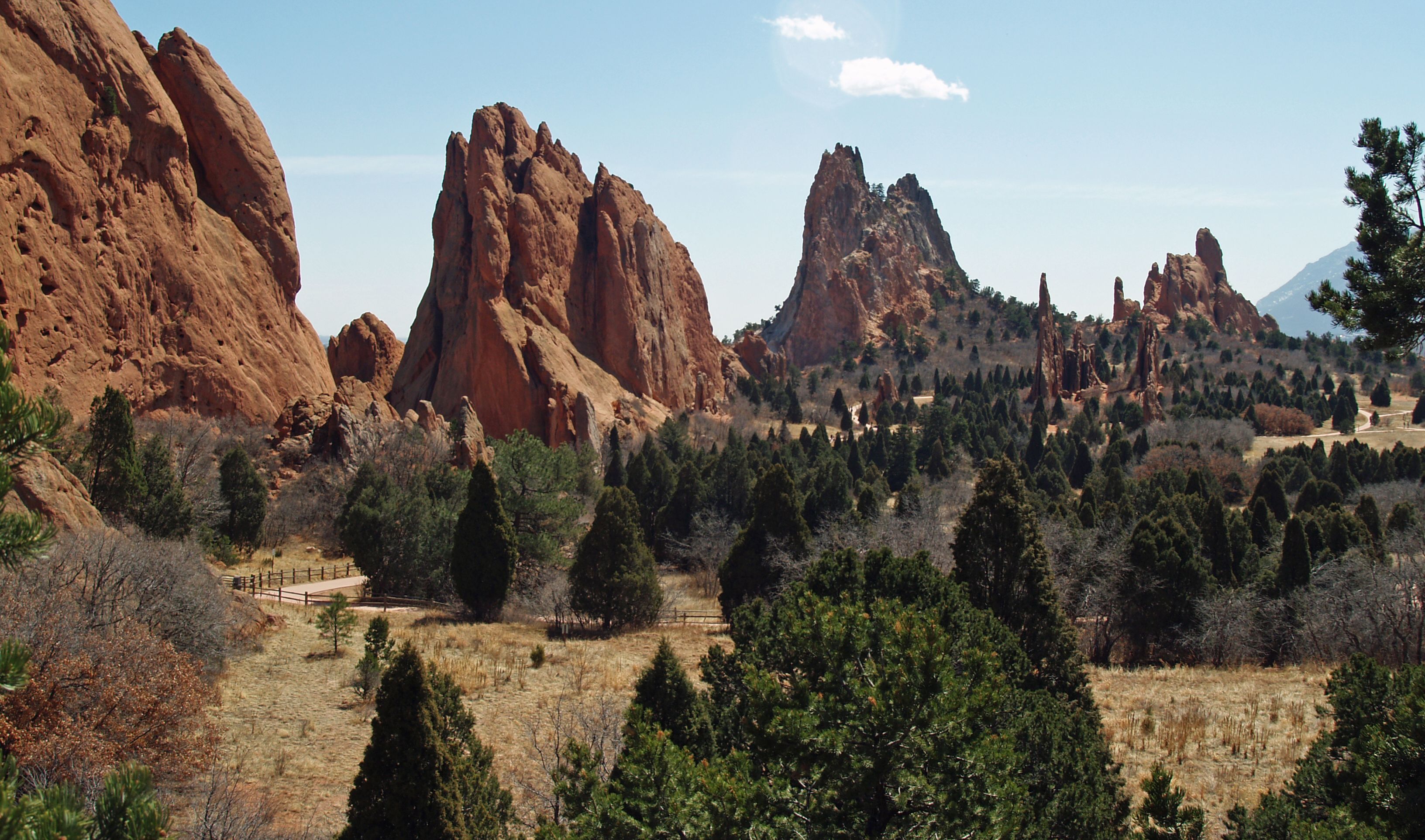 Sandstone Pinnacles in Garden of the Gods in Colorado Springs