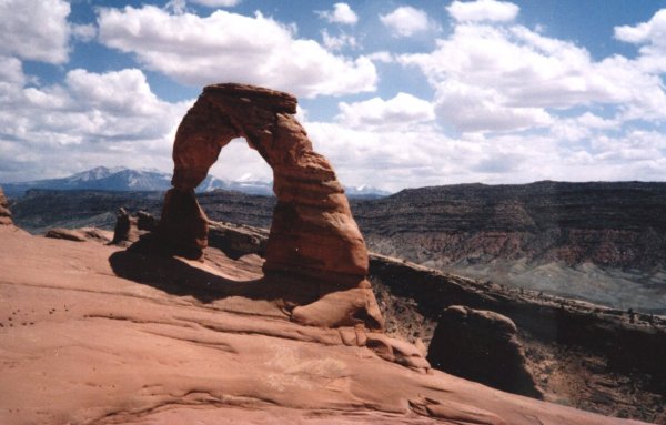 La Sals Mountains and Delicate Arch, Arches National Park