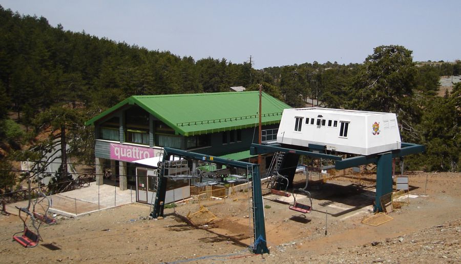 Ski Chair Lift Station on Mount Olympus