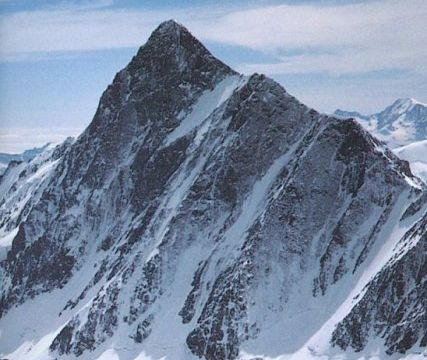 Photo Gallery of the the Finsteraarhorn the highest peak in the Bernese Oberland of the Swiss Alps