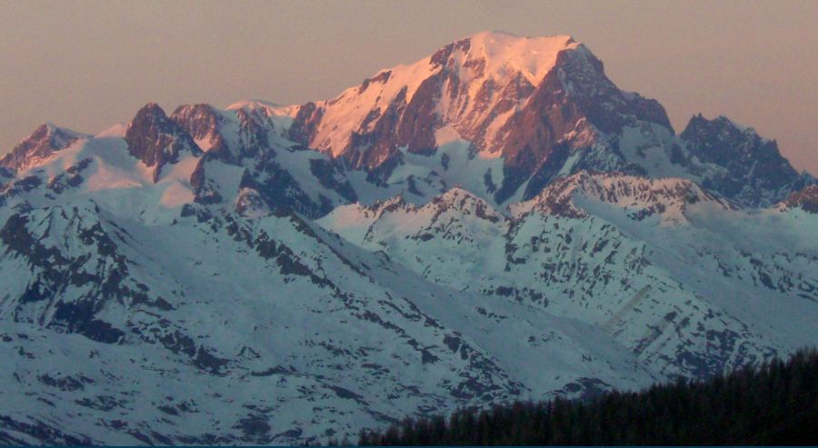 Monte Bianco ( Mont Blanc ) in Italy