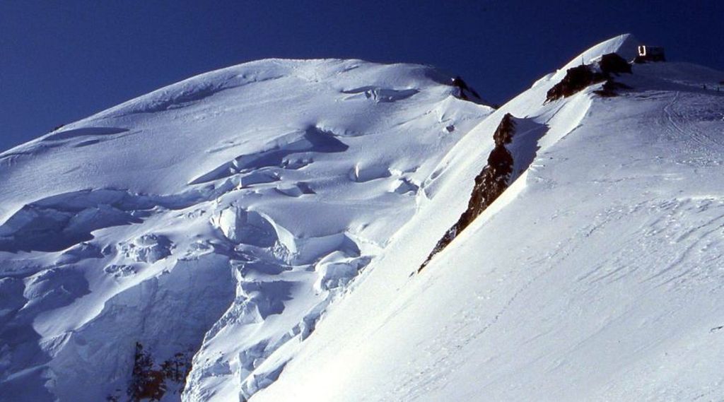 Refuge Vallot on the Normal route of ascent on Mont Blanc