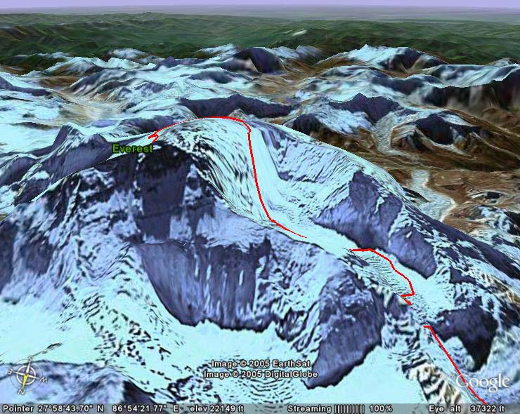 Mount Everest from space