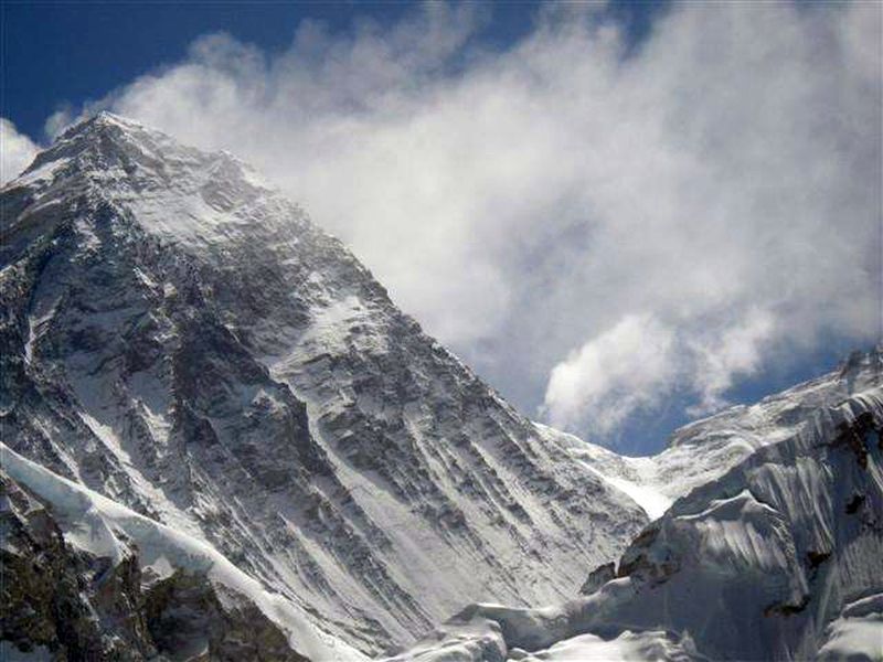 Summit pyramid of Mount Everest