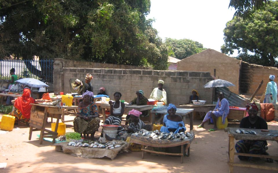 Market in Brufut Town