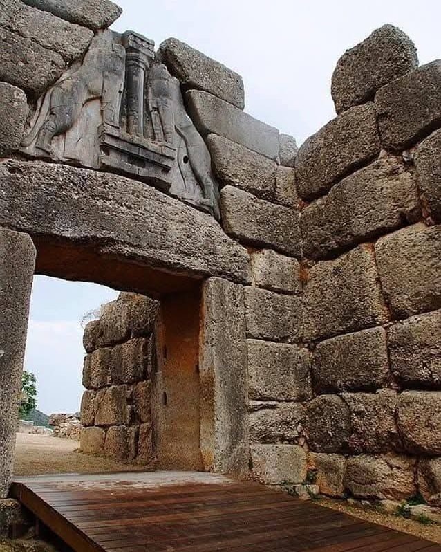 Lion Gate at ancient city of Mycenae