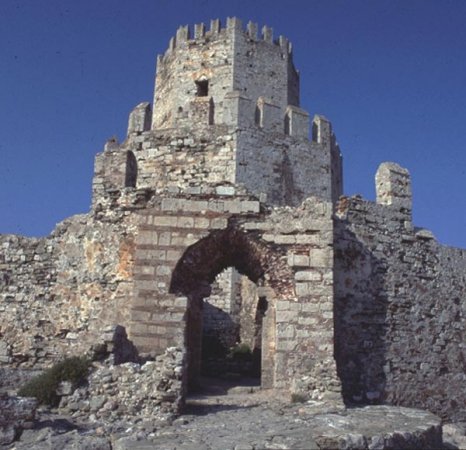 Bourtzi at Fortress at Methoni in the Peloponnese of Greece