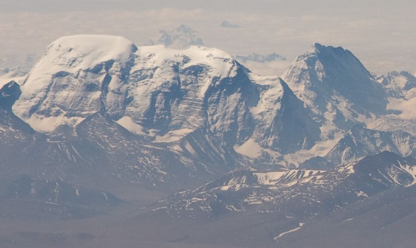 Kangchengyao and Chombo / Chombu ( 6362m ) in North Sikkim in the Indian Himalaya