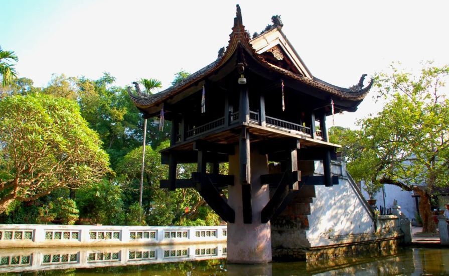 One Pillar Pagoda ( Chua Mot Cot ) in Hanoi