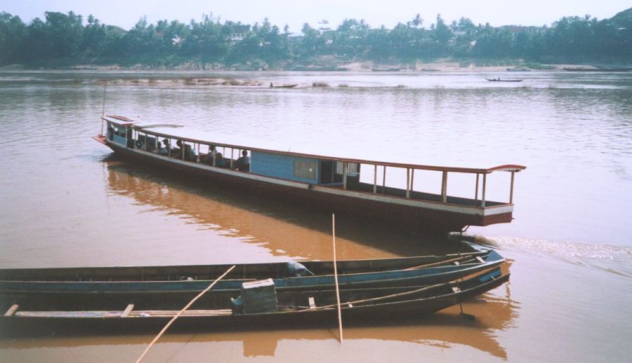 Cruise Boat on Mekong River at Luang Prabang