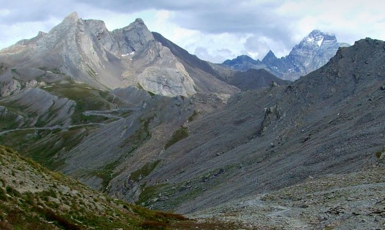 Colle Agnello in the Cottian Alps in NE Italy