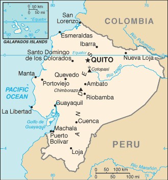 Map of Ecuador