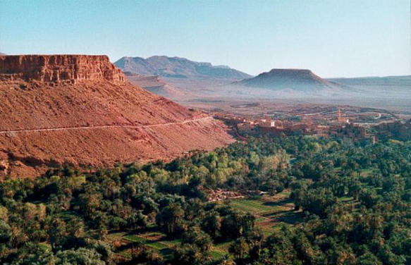 Draa River Valley on route to Zagora in sub-sahara Morocco