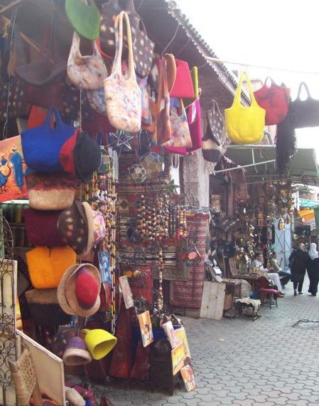 traditional market ( souk ) in Marrakesh