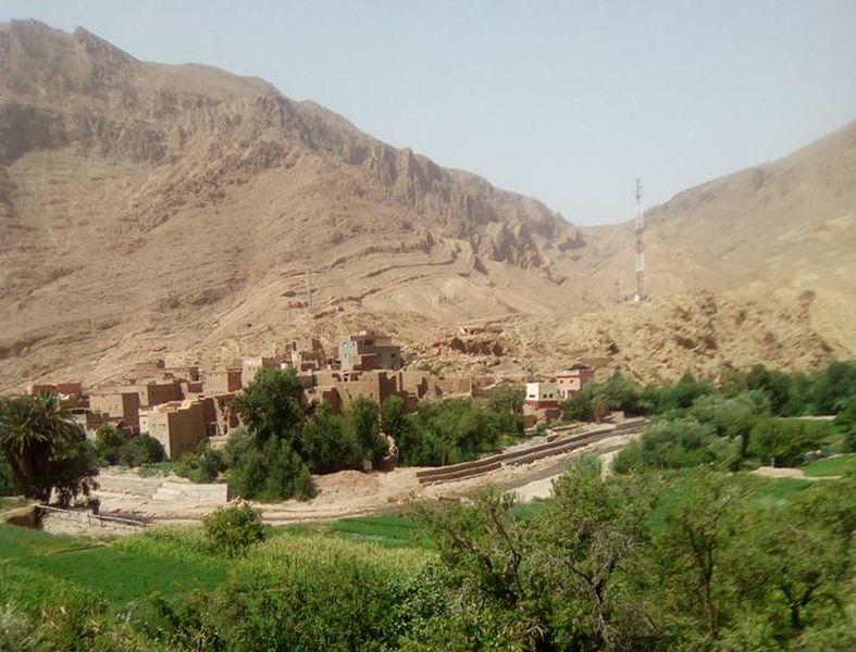 Draa River Valley on route to Zagora in sub-sahara Morocco