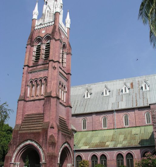 Cathedral of the Holy Trinity in Yangon ( Rangoon ) in Myanmar ( Burma )