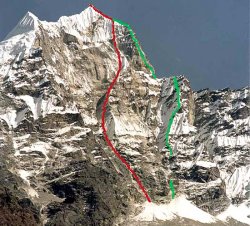 Kusum Kanguru ascent routes