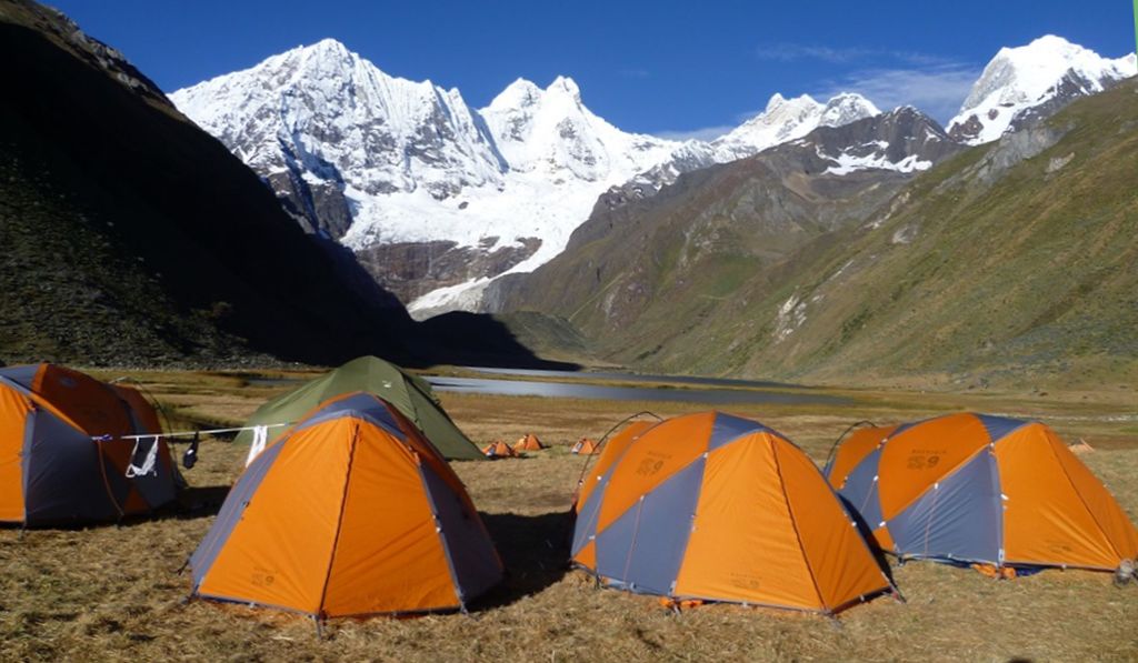 Trekking in the Huayhuash region of the Andes of Peru