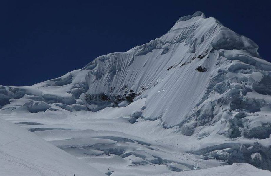 Tocllaraju, 6035 metres in the Cordillera Blanca of the Peru Andes