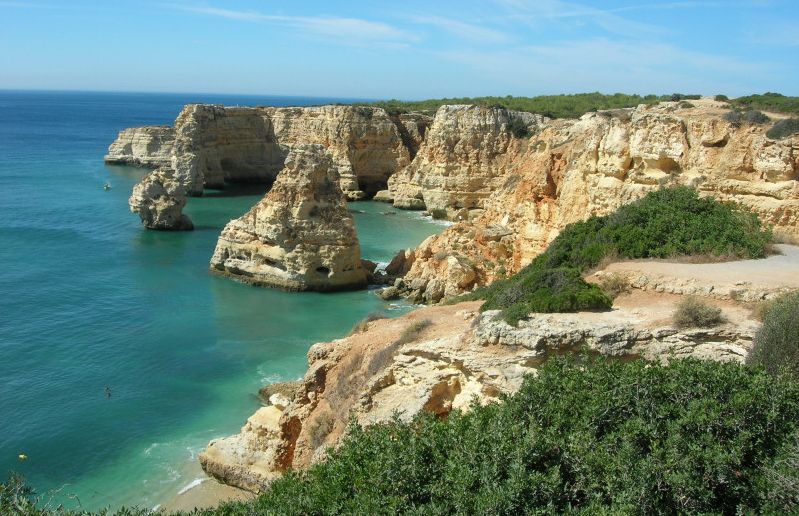 Praia da Marinha in The Algarve in Southern Portugal