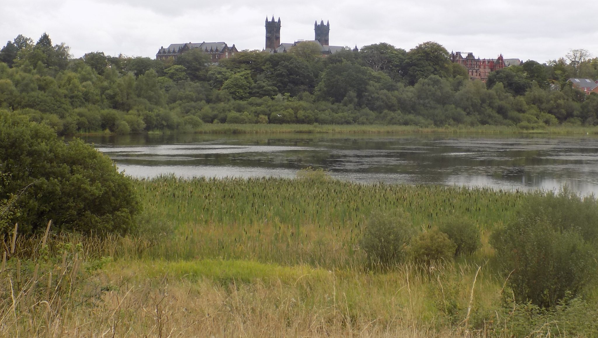 Gartloch Hospital beyond Bishop Loch