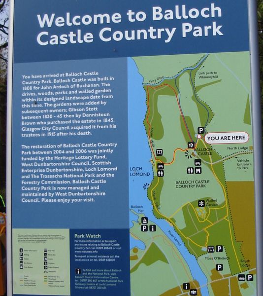 Map of Balloch Country Park