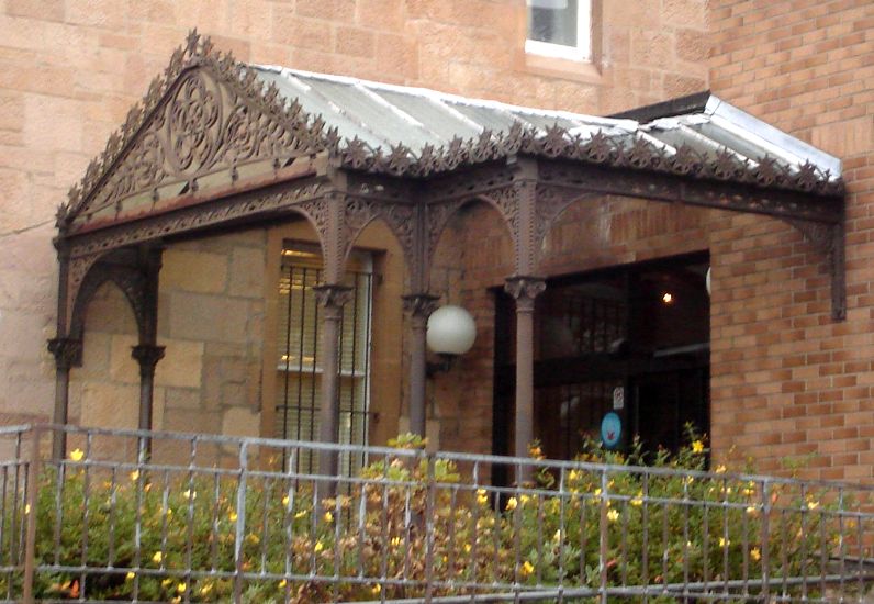 Entrance to Brookwood Library in Bearsden