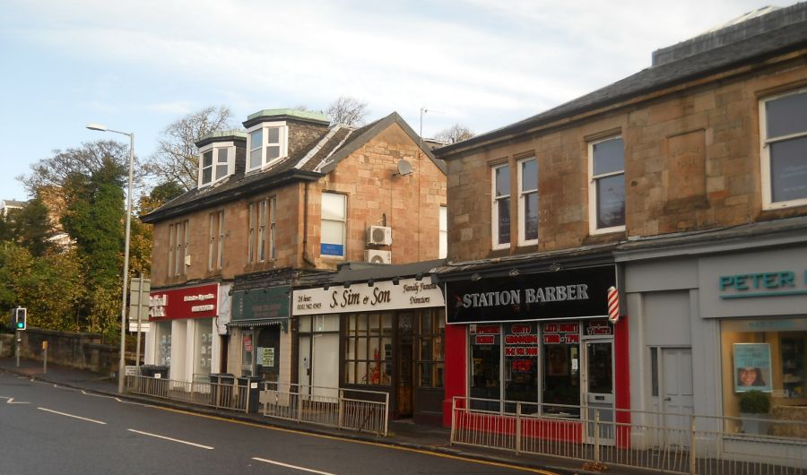 Shops on Drymen Road at Bearsden Railway Station