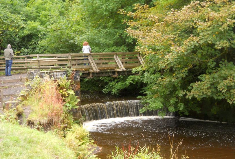 Bridge over the Horshoe Falls in the Rotten Calder Water