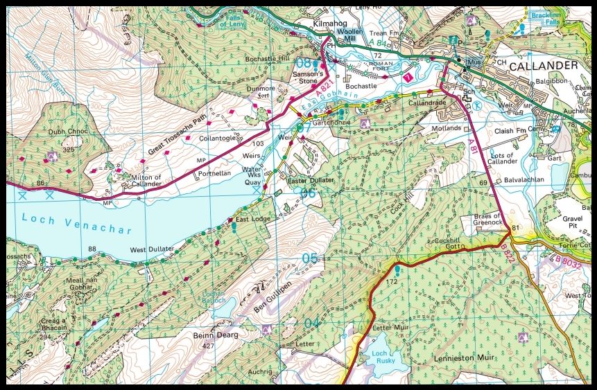 Map of Callander and Surroundings