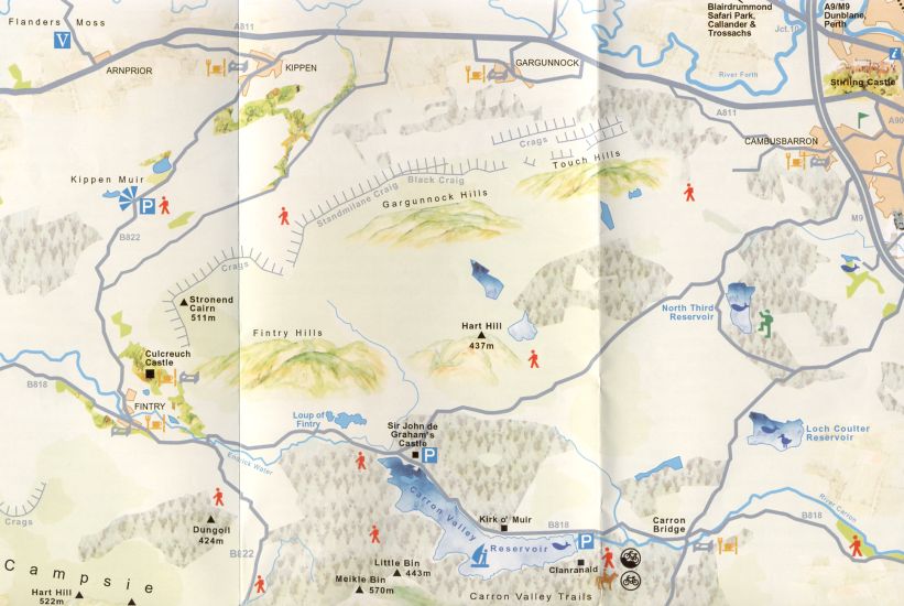 Map of Fintry and surroundings