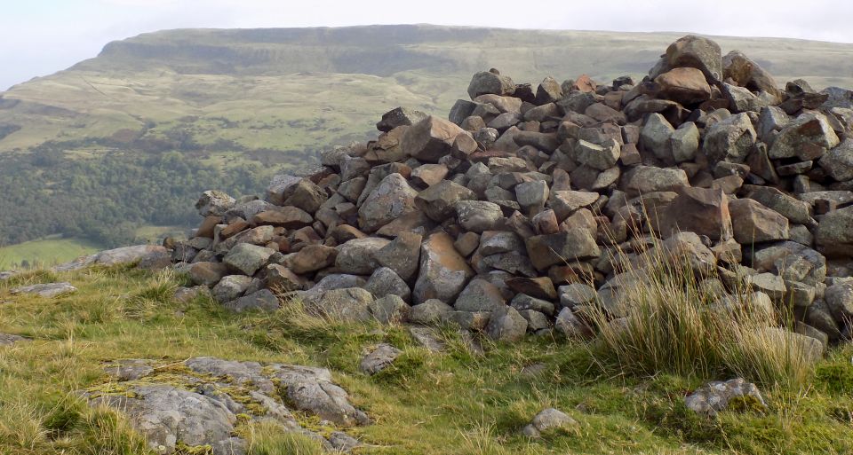 Cairn on top of Dunmore Hill - site of ancient hill fort