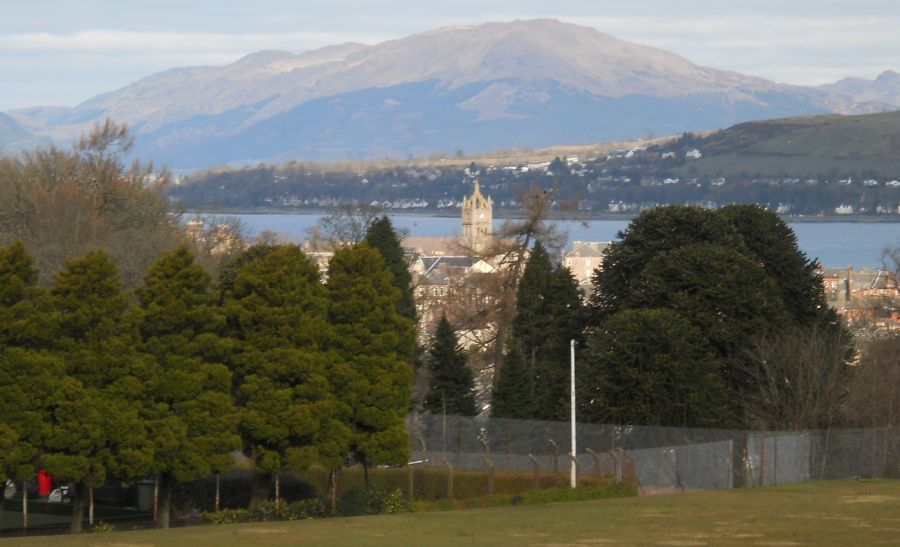 St. John's Church in Gourock from Gourock Park