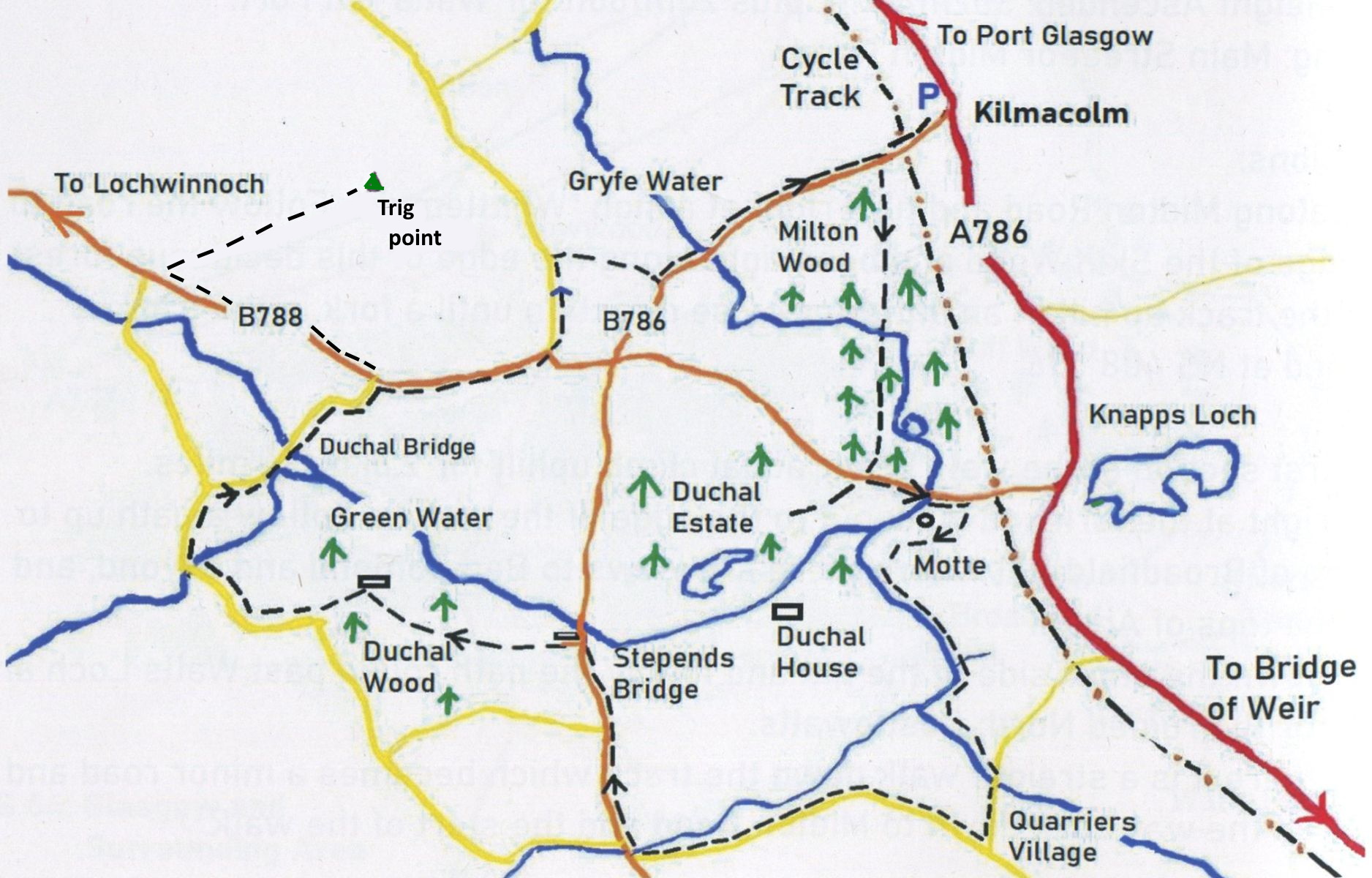 Route Map of Kilmacolm circuit