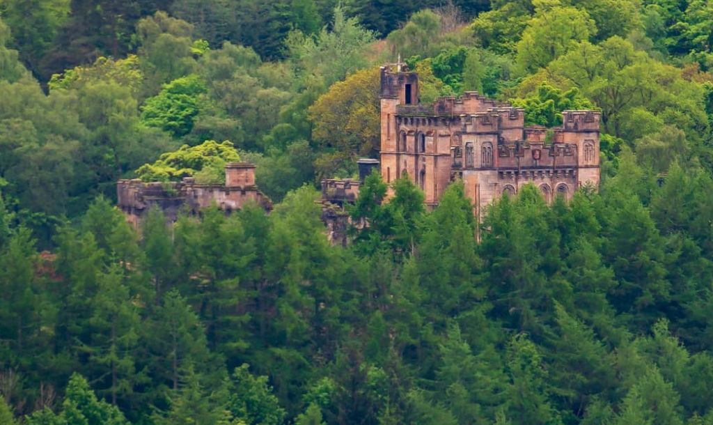 Lennox Castle above Lennoxtown