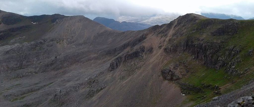 Summit Ridge of Beinne Eighe in Torridon Region of NW Scotland