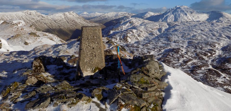 Binnein an Fhidhleir above Glen Kinglas from Beinn Chorranach