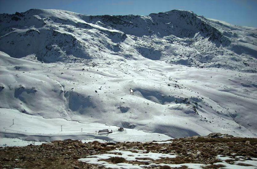 Ski Slopes at Solynieve in the Sierra Nevada in Southern Spain