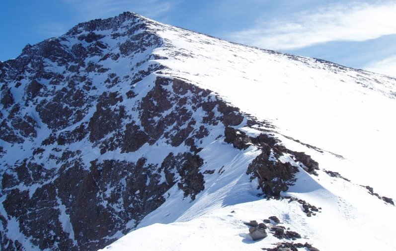 Ascent of Mulhacen ( 3481m ) - highest mountain in the Sierra Nevada in Southern Spain